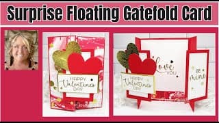 💜 surprise  Floating  Hinge  gatefold  Card