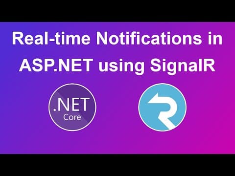 Signalr: Send Real-time Notifications In Asp.net Core Web Applications Using Signalr (.net 9)