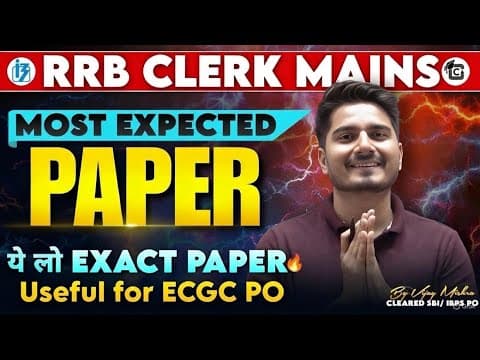 Rrb Clerk Mains Maths | Most Expected Paper Rrb Clerk Live Mock Test Quant By Vijay Mishra