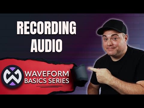 Audio Recording Basics In Tracktion Waveform Free & Pro Tutorial