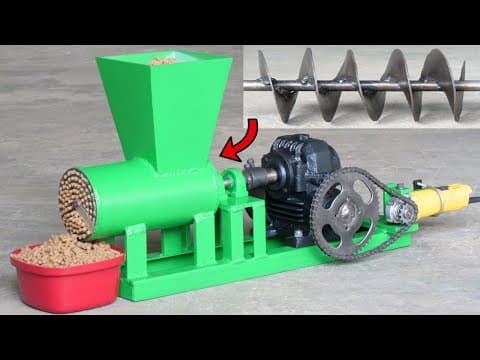How To Make Homemade Feed Pellet Machine Using Angle Grinder | Diy Feed Pellet Machine