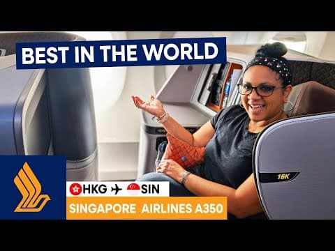 Singpore Airlines A350 Business Class Hong Kong To Singapore