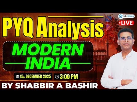 Modern India Pyqs 🔍 Explained Live | Score Higher In Prelims 2026 🚀