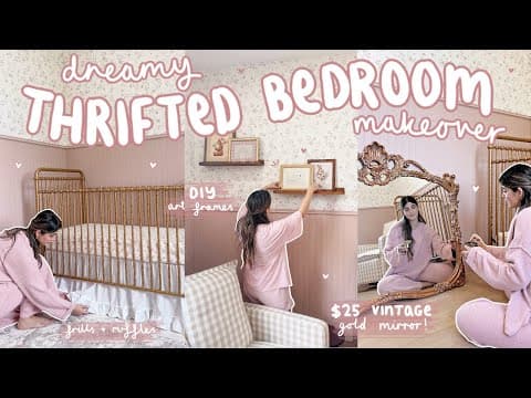 BABY GIRL’S ROOM MAKEOVER! vintage finds, thrift flip with me + whimsical decor