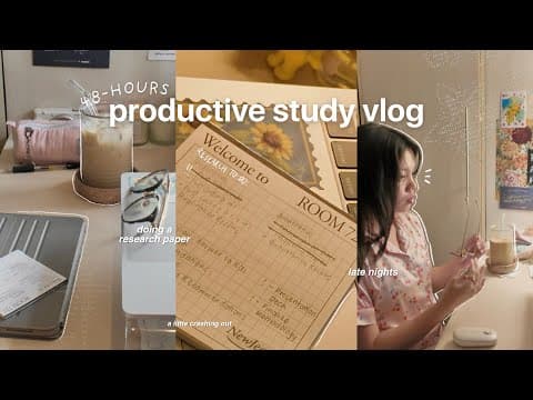 48-hour Productive Study Vlog: 48hrs Of Cramming, Research Papers, And Pulling An All-nighter