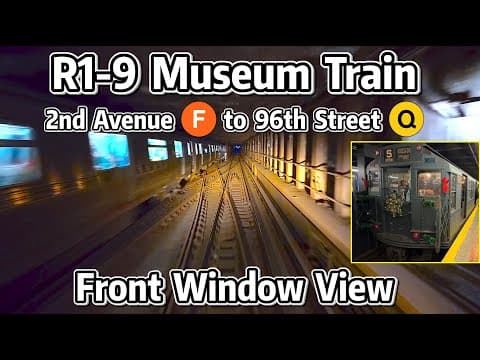 ⁴ᴷ⁶⁰ Front Window View: Nyc Subway - Vintage R1-9 Holiday Train From 2nd Avenue To 96th Street!