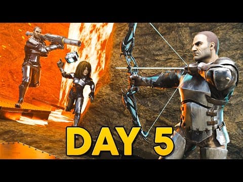 Defending My Insane Lava Cave From A Huge Tribe In Ark: Survival Evolved