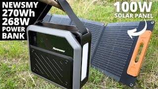 Newsmy P72 Power Bank Review: How Long To Charge It With 100w Solar?