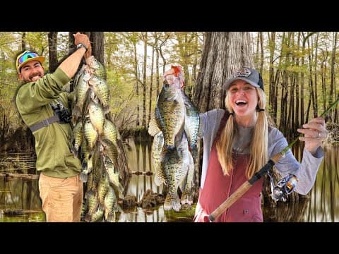 We Found The Big Slabs In Swamps, Creeks, Spillways And More! Insane Fall Crappie Fishing!