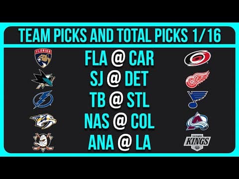 Nhl Picks Today 1/16/26 Nhl Picks And Predictions