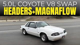 Coyote 5.0l V8 Swapped 1992 Ford Mustang Lx W/ 14"  Magnaflows!
