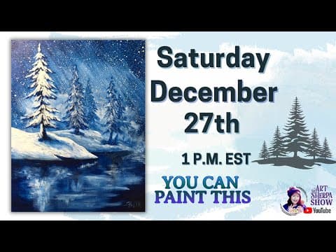 🎨 The Art Sherpa Show - Winter Landscape With Frozen Lake And Pine Trees