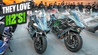 Riding My 352hp Ninja H2 To Motorcycle Meetup!