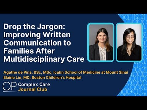 Drop The Jargon: Improving Written Communication To Families After Multidisciplinary Care