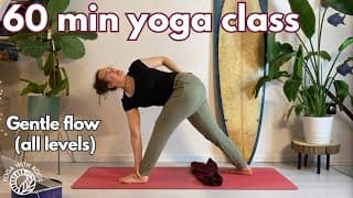 Gentle Flow Vinyasa Yoga Class (all Levels) 60 Min Eng | Yoga With Roos