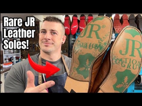 Rare Jr Leather Soles Fitted On This Shoe Repair! Asmr
