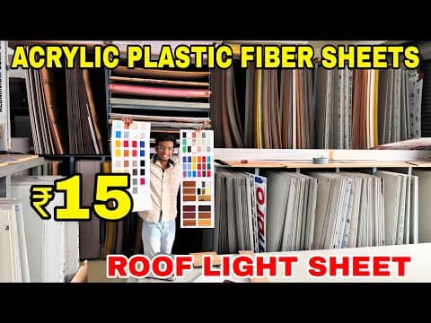 ₹15 Acrylic Plastic Fiber Sheets|roof Light Sheet  Wholesale Business|transparent Roof Sheet