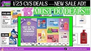 🔥1/25 Cvs 15 Must Do Deals ($25 & $10 Visa Rewards Cards) Dove, Vitamins, Facial Care, & More!!