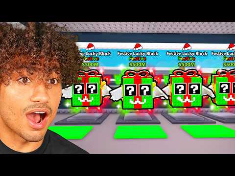 Opening 100 FESTIVE LUCKY BLOCKS In Steal A Brainrot..
