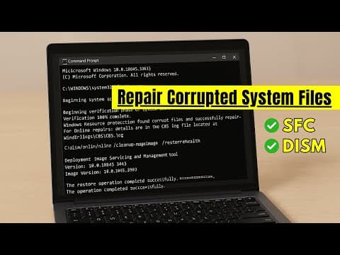 Repair Corrupted System Files On Windows 11/10 | Sfc And Dism Scan