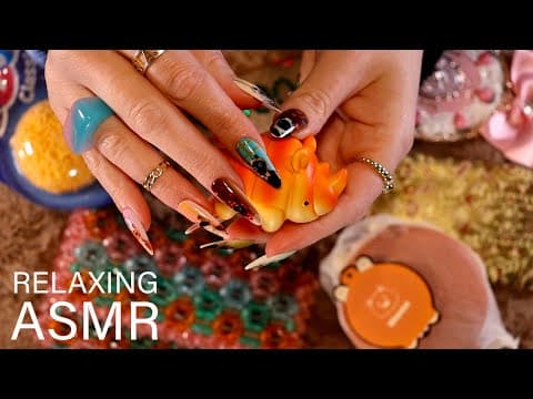 Asmr Relaxing Triggers, Beaded Bag, Floam, Squishy (🎧 Soft Spoken/whisper, Tapping, Scratching)