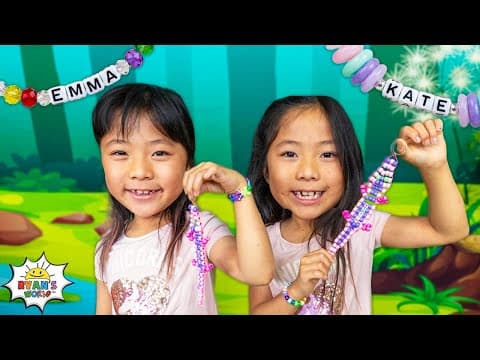 Emma & Kate Create Super Fun DIY Friendship Bracelets! Easy Craft for Kids!