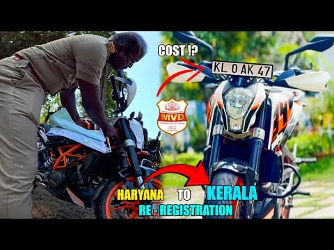 Re Registering My Duke 390 | Haryana To Kerala | How To Transfer Ownership | Tax & Expenses | Noc