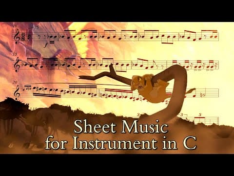 The Lion King - Stampede || Sheet Music For  Instrument In C