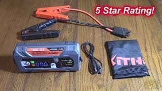 LOKITHOR JT400 12V Jump Starter with Battery Tester, 8.5L Gas & 6.5L Diesel, Power Bank, LED Light