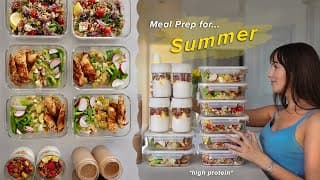 Summer Meal Prep | 16 High Protein Meals In 1 Hour