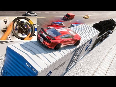 Mustang Escapes From The Police Chase - Beamng.drive | Cammus C12