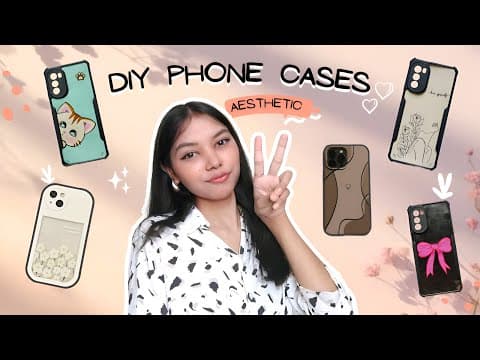 I Made 5 Aesthetic Phone Case Designs Using Paper & Paint🎨✨ | Easy Diy Phone Covers