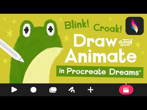 Draw & Animate In Procreate Dreams! Croaking, Blinking Frog Animation Tutorial