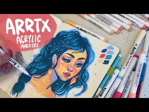 Sketchbooking With Arrtx Acrylic Markers // Review // Jacquelindeleon