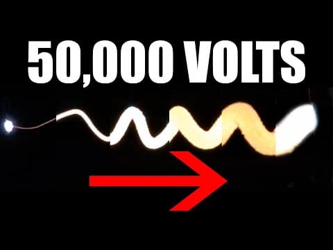 When 50,000 Volts Go Through A Wire At 5,000,000 Fps - The Slow Mo Guys