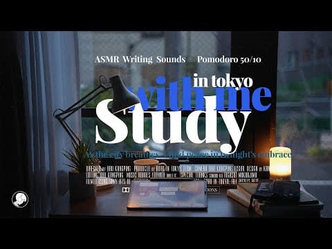 3-hour Study With Me🏡 / Ambient Ver. / A Peaceful Afternoon In Tokyo / Pomodoro 50-10