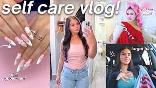 Self Care Day 🎀 Nail Appointment, Self Care Shopping At Target, Face Mask & Wellness Routine
