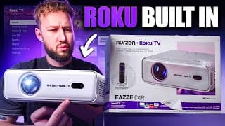 Roku + Projector - I Tested An Affordable Streaming Projector - Aurzen D1r