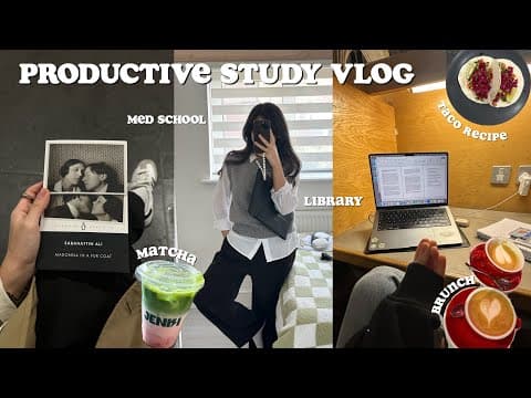 Productive Study Vlog 💌 Brunch Dates, Library Sesh, Hospital Placement, Fish Tacos, Night Routine +