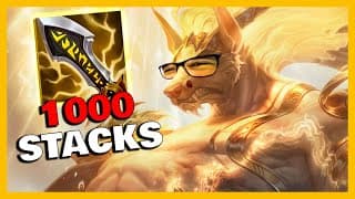 Me Desafiaram A Fazer O Nasus 1000 Stacks Com 100% De Critico!