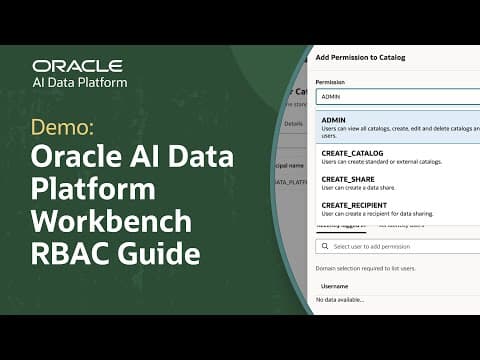 How To Create And Assign Roles In Oracle Ai Data Platform Workbench