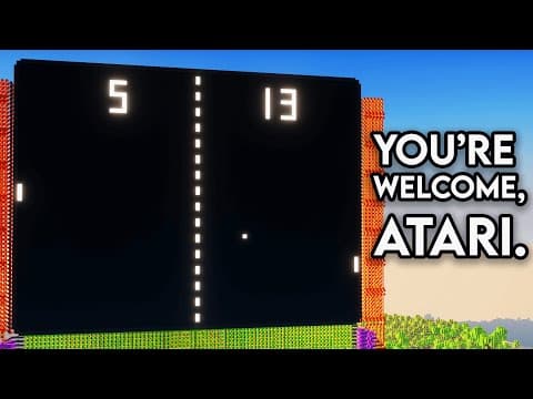 I Made The Original 1972 Pong With Just Redstone!