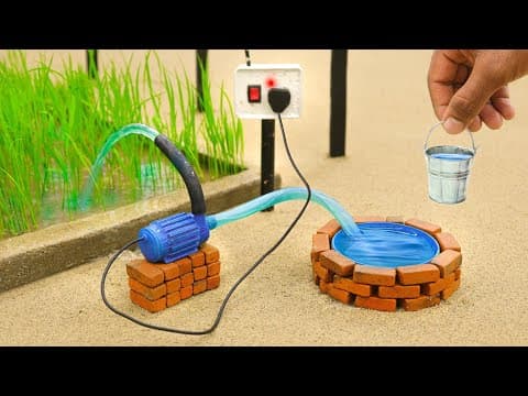 Diy Mini Motor Water Pump Science Project | Mini Well | @sanocreator