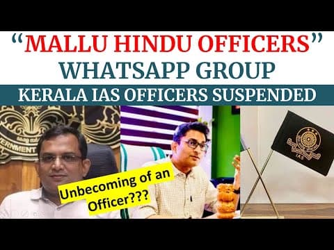 Kerala Ias Officer Suspended For Creating "mallu Hindu Officers' Whatsapp Group