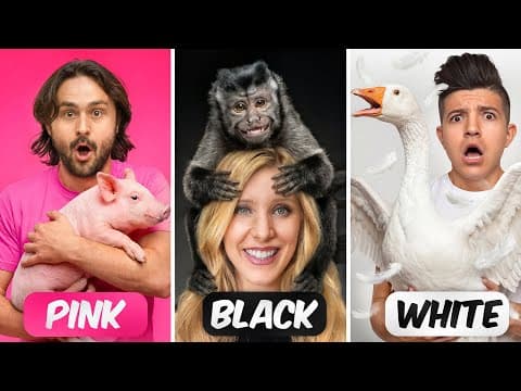 I Adopted Black Vs Pink Animals!