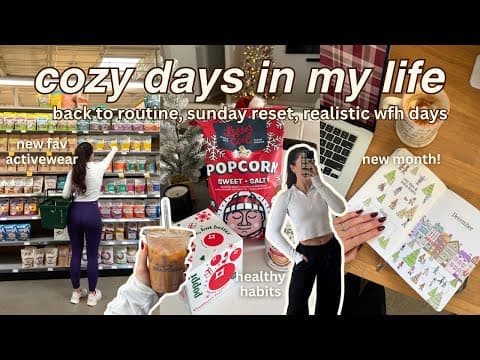 Cozy Days In My Life 🕯️📚💻  Getting Back In Routine, Realistic Wfh Days, Trader Joe's Haul, Reading