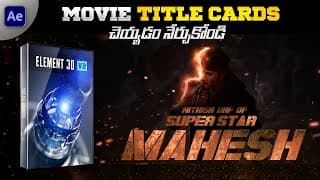 Make Title Cards In Aftereffects || Element 3d Tutorial For Beginners || Nithish Fx