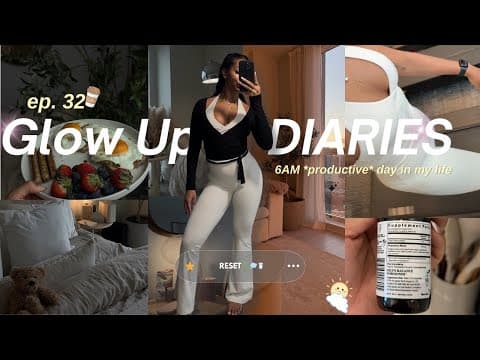 Glow Up Diaries | 6am *productive* Day In My Life, Pcos Friendly Meals, Exciting Life Updates + More