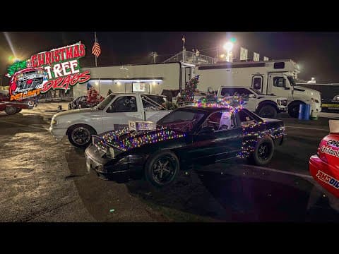 Jackstand And His Cheap Car Makes Its Fastest Pass At Christmas Tree Drags!!