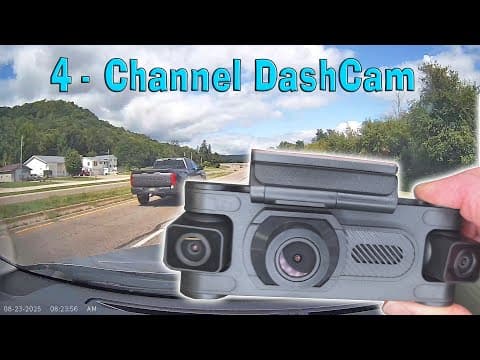 4 Channel Dash Cam With 4 Cameras!